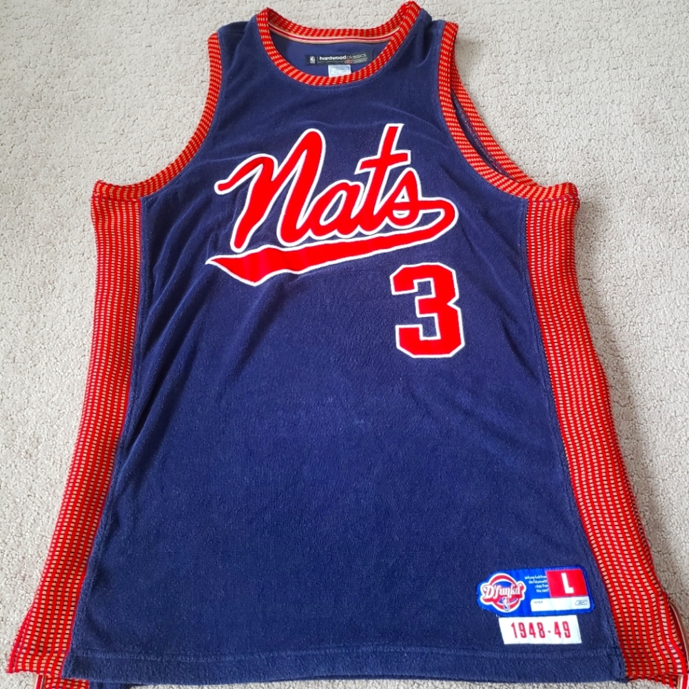 Men's Allen Iverson Syracuse Nationals jersey size L